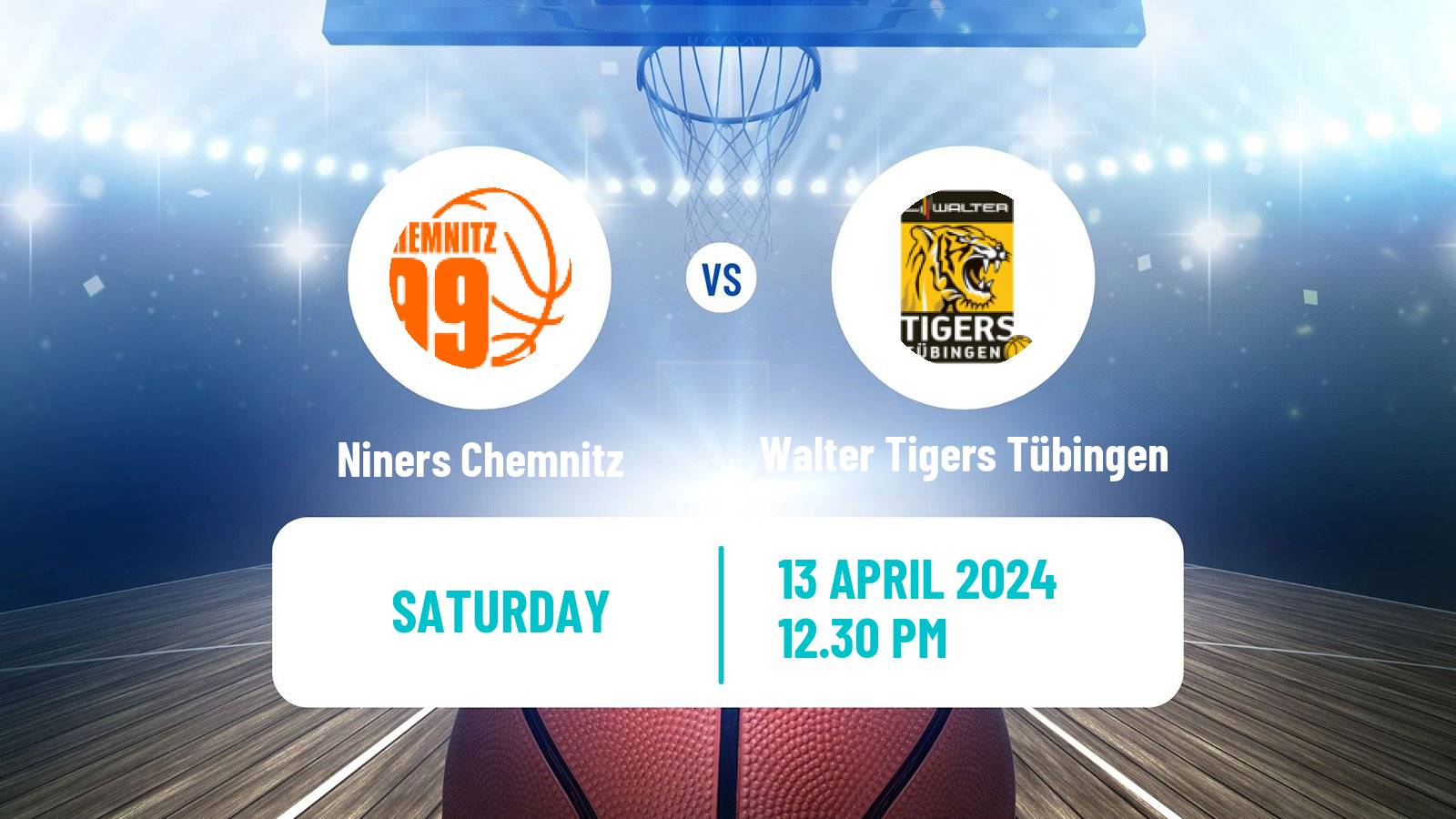 Basketball German BBL Niners Chemnitz - Walter Tigers Tübingen