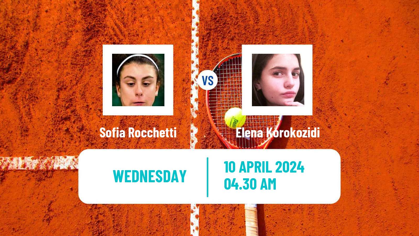 Tennis ITF W35 Hammamet 4 Women Sofia Rocchetti - Elena Korokozidi