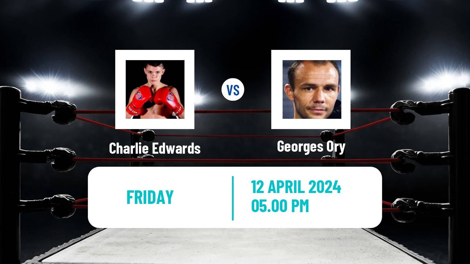 Boxing Bantamweight WBC International Silver Title Men Charlie Edwards - Georges Ory