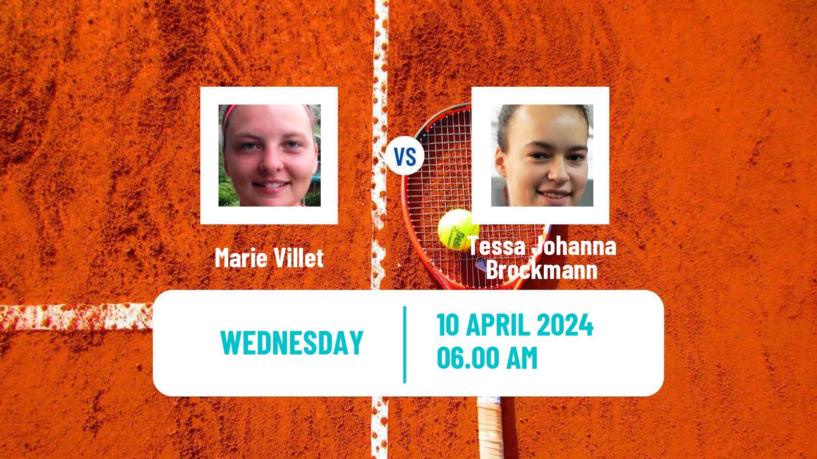 Tennis ITF W15 Monastir 13 Women Marie Villet - Tessa Johanna Brockmann