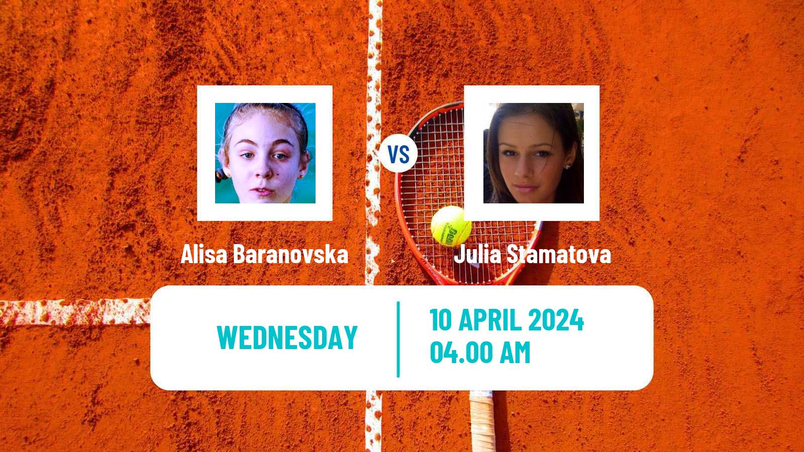 Tennis ITF W15 Antalya 9 Women Alisa Baranovska - Julia Stamatova