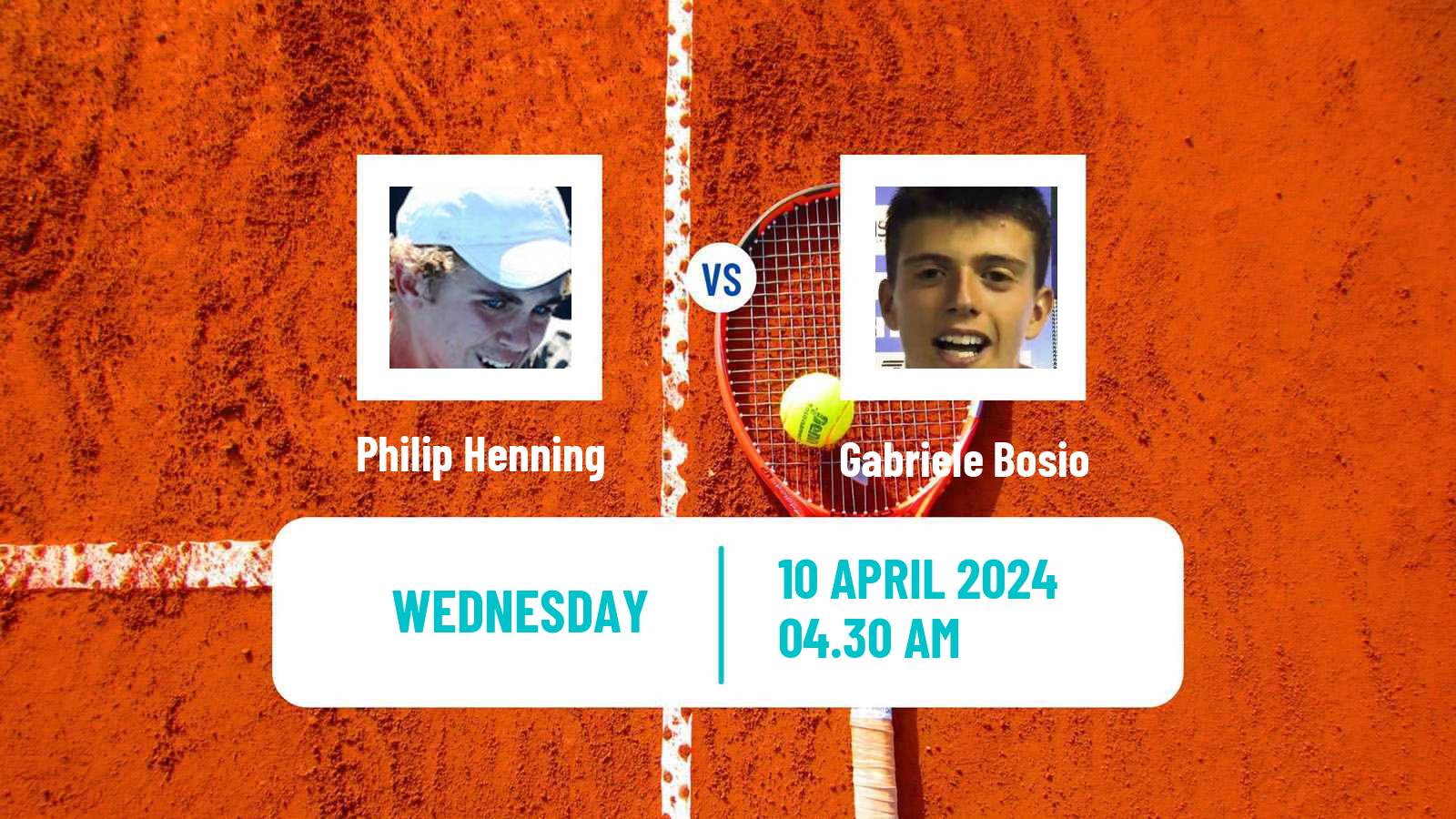 Tennis ITF M15 Antalya 10 Men Philip Henning - Gabriele Bosio