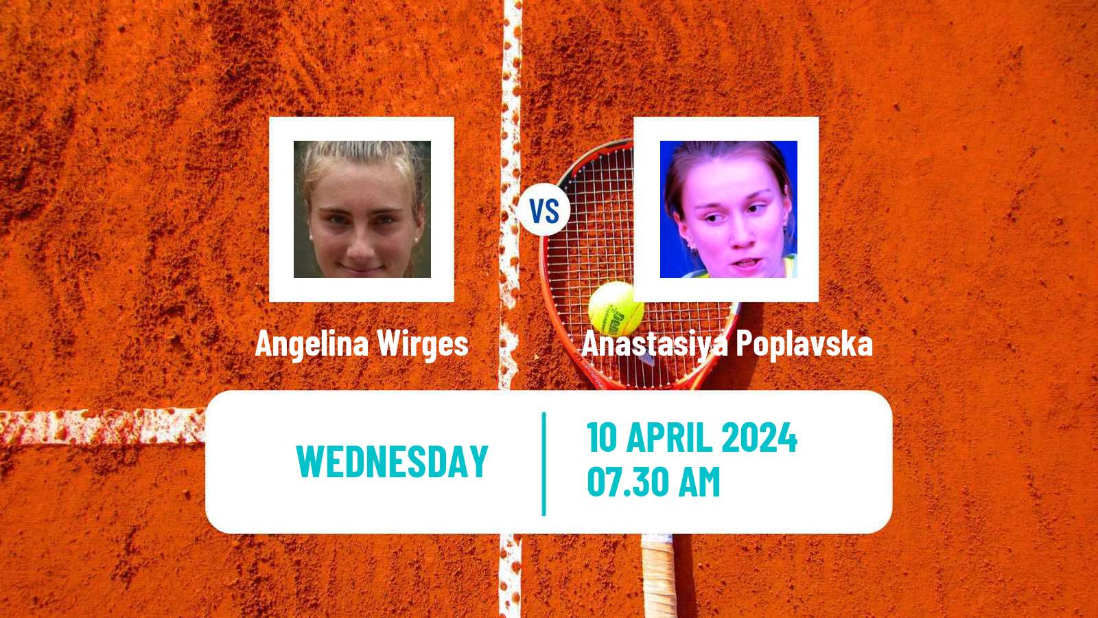 Tennis ITF W35 Sharm Elsheikh 2 Women Angelina Wirges - Anastasiya Poplavska