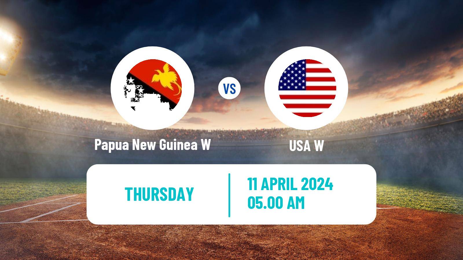 Cricket ODI Tri Series Women Papua New Guinea W - USA W