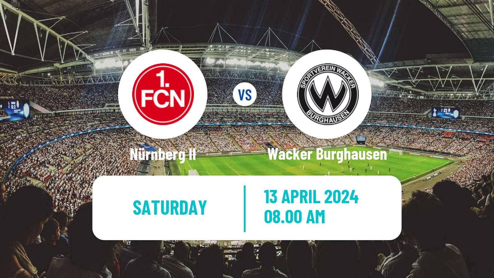 Soccer German Regionalliga Bayern Nürnberg II - Wacker Burghausen