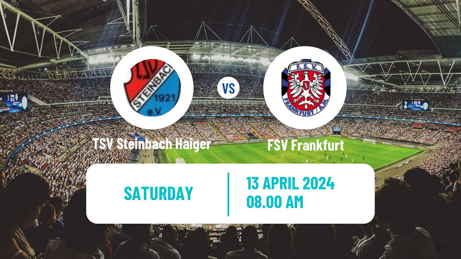 Soccer German Regionalliga Sudwest TSV Steinbach Haiger - FSV Frankfurt