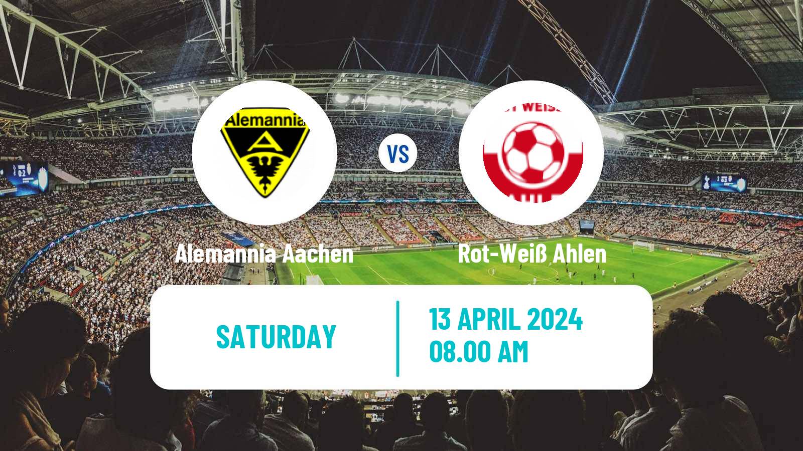 Soccer German Regionalliga West Alemannia Aachen - Rot-Weiß Ahlen
