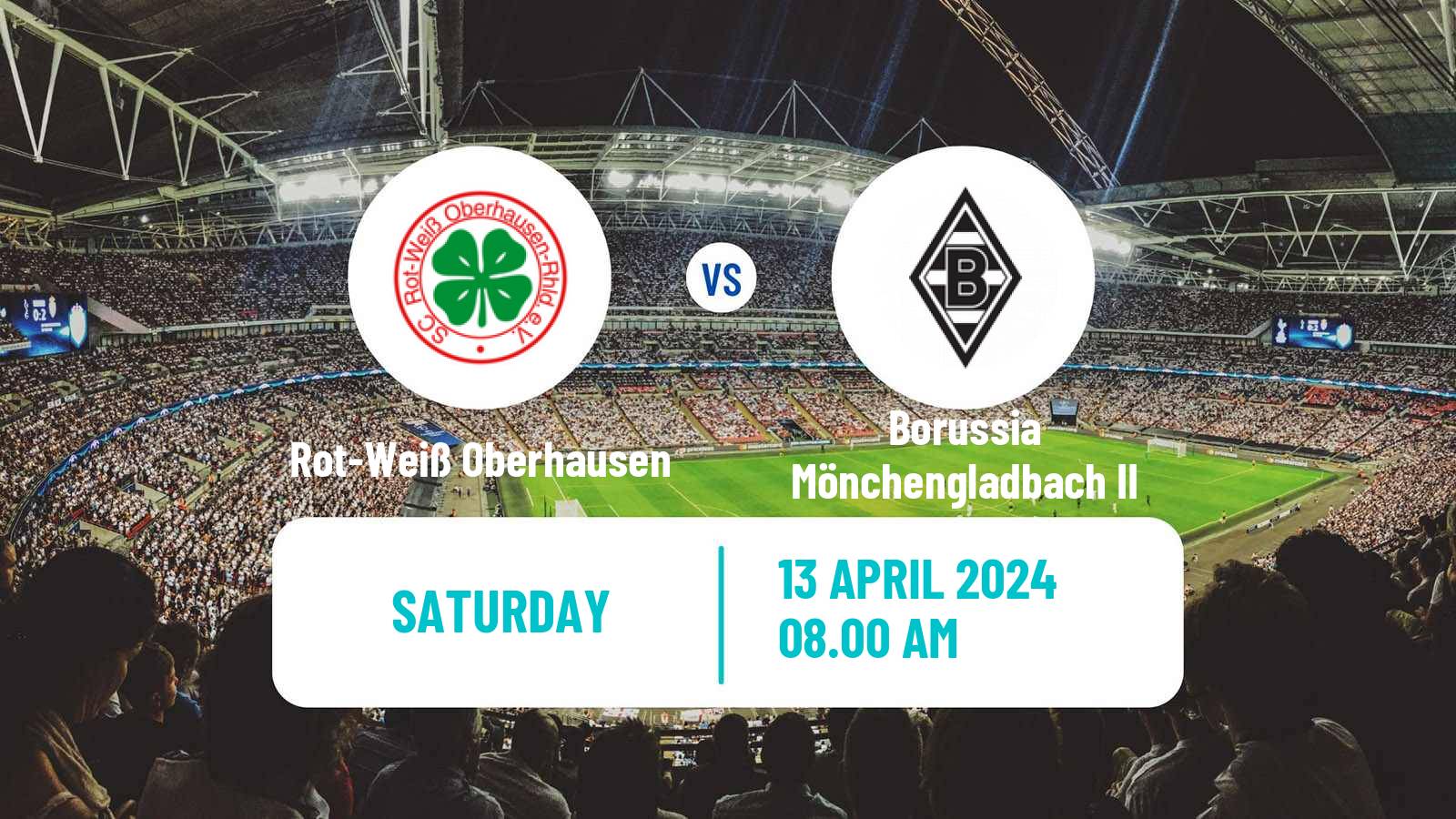 Soccer German Regionalliga West Rot-Weiß Oberhausen - Borussia Mönchengladbach II