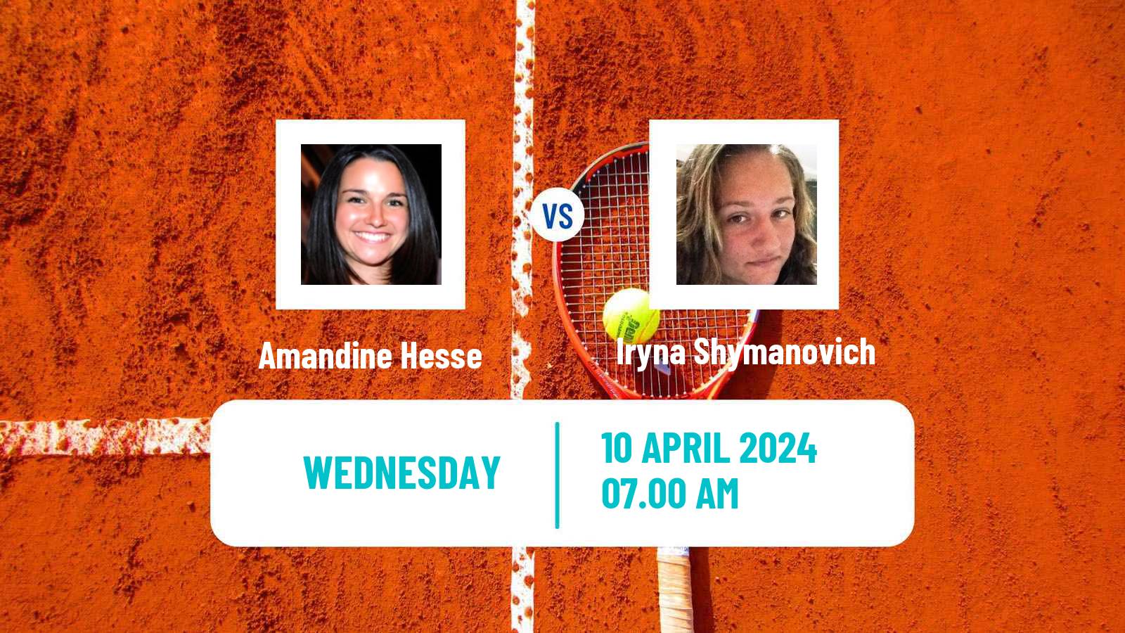 Tennis ITF W100 Zaragoza Women Amandine Hesse - Iryna Shymanovich