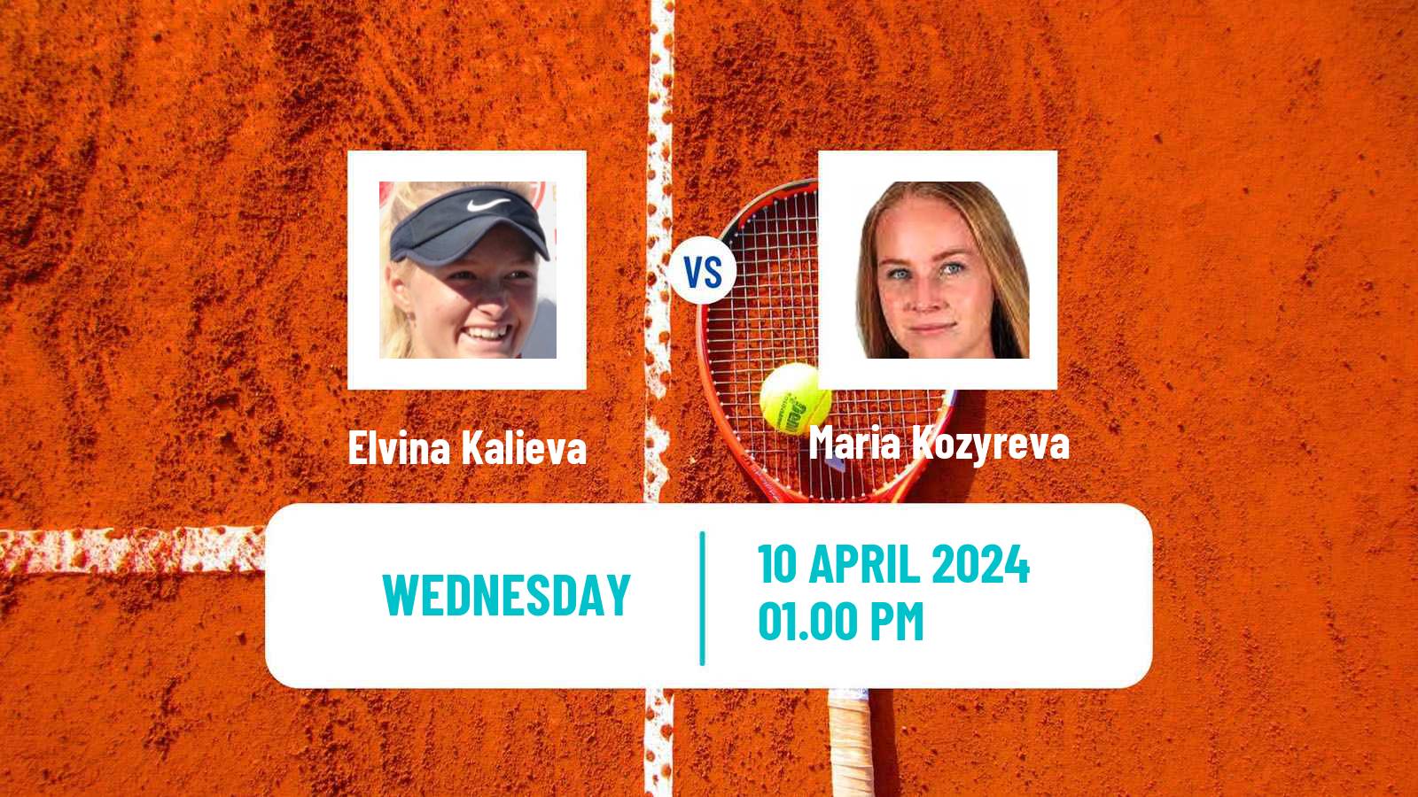Tennis ITF W35 Boca Raton Fl Women Elvina Kalieva - Maria Kozyreva