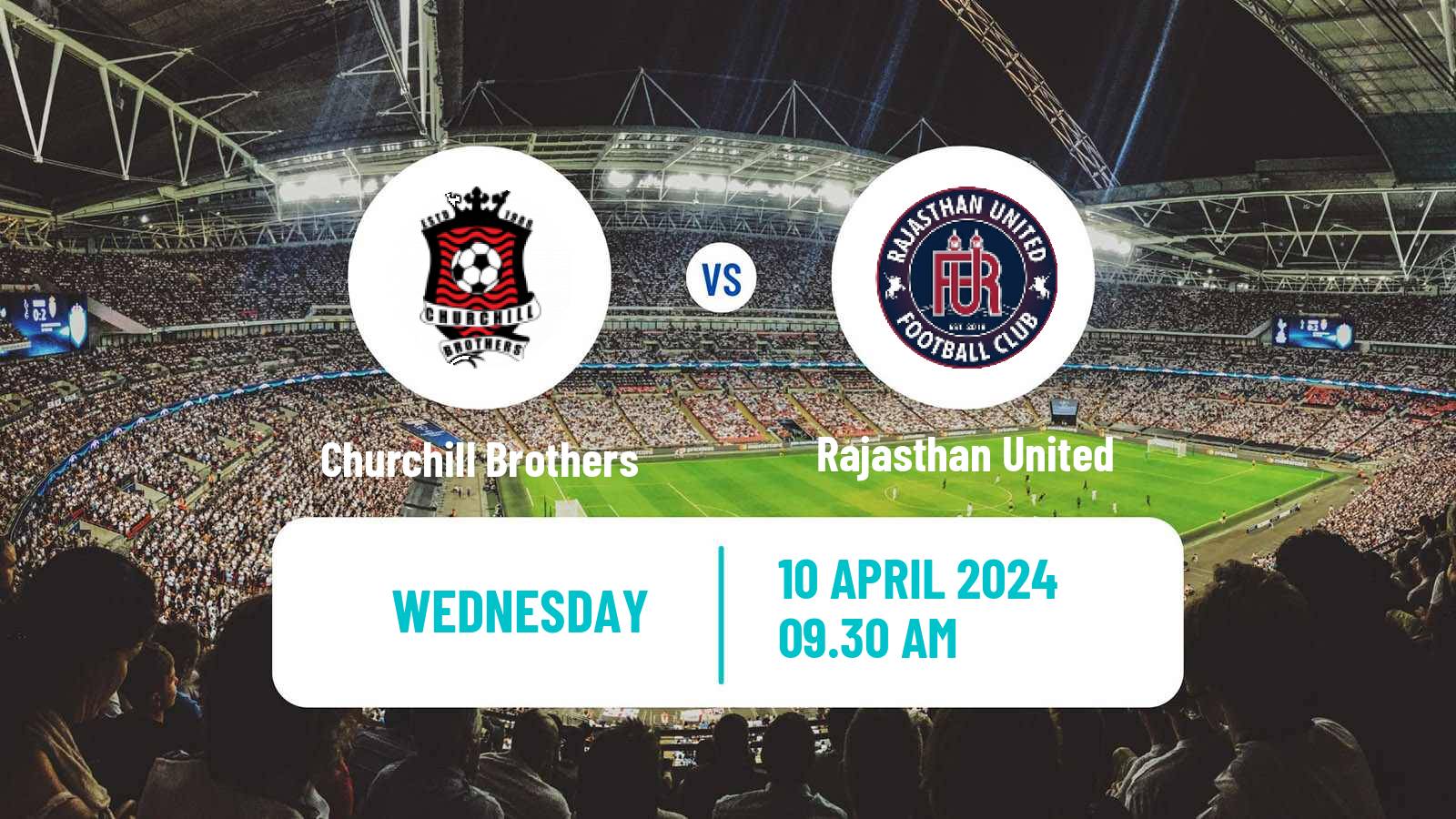 Soccer Indian I-League Churchill Brothers - Rajasthan United