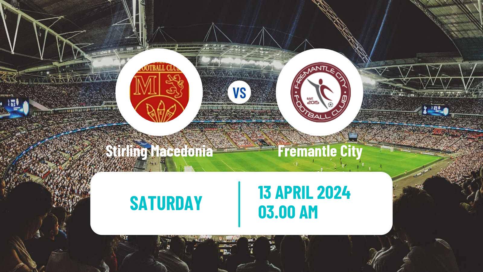 Soccer Australian NPL Western Australia Stirling Macedonia - Fremantle City