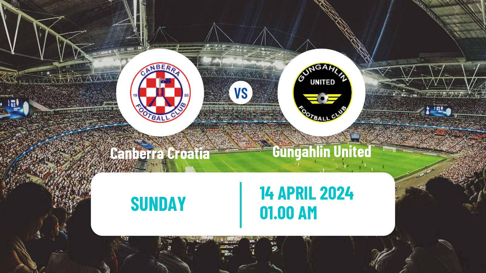 Soccer Australian NPL ACT Canberra Croatia - Gungahlin United