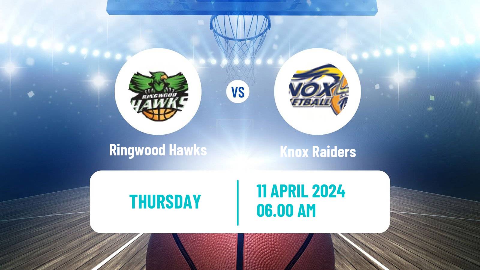 Basketball Australian NBL1 South Ringwood Hawks - Knox Raiders
