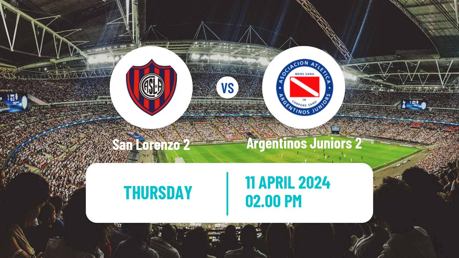 Soccer Argentinian Reserve League San Lorenzo 2 - Argentinos Juniors 2