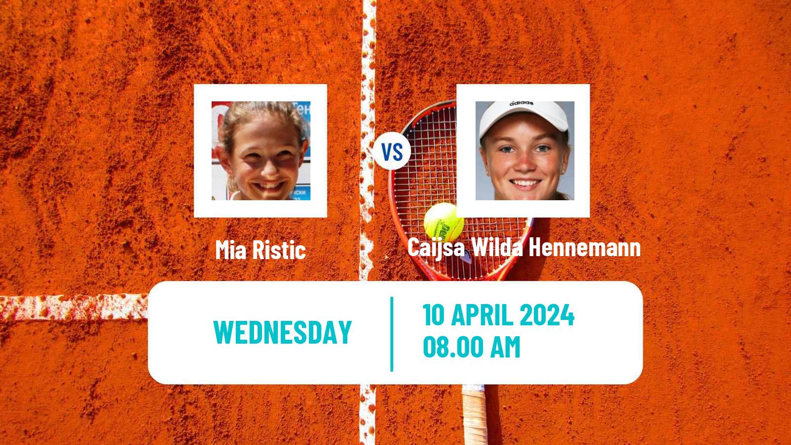 Tennis WTA Billie Jean King Cup Group I Mia Ristic - Caijsa Wilda Hennemann