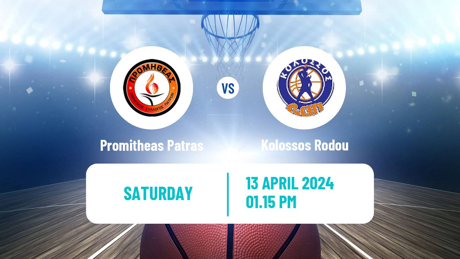 Basketball Greek Basket League A1 Promitheas Patras - Kolossos Rodou