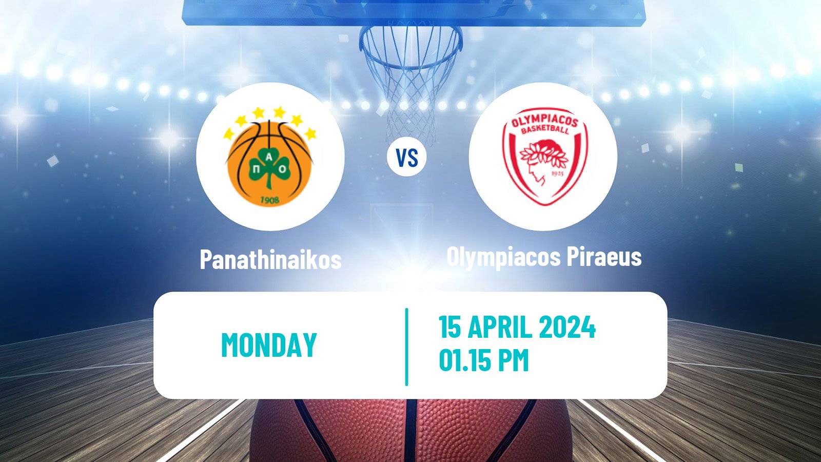 Basketball Greek Basket League A1 Panathinaikos - Olympiacos Piraeus