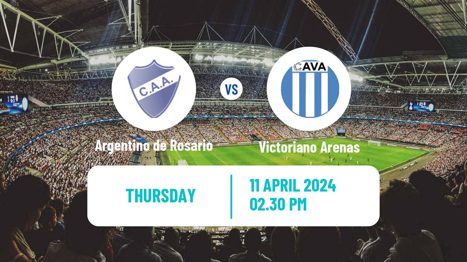Soccer Argentinian Primera C Argentino de Rosario - Victoriano Arenas
