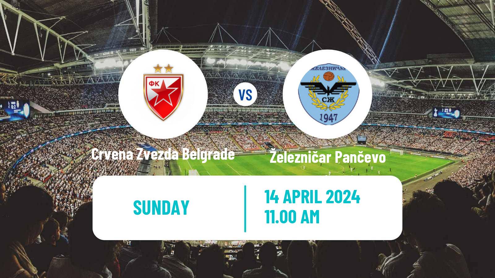Soccer Serbian Superliga Crvena Zvezda Belgrade - Železničar Pančevo