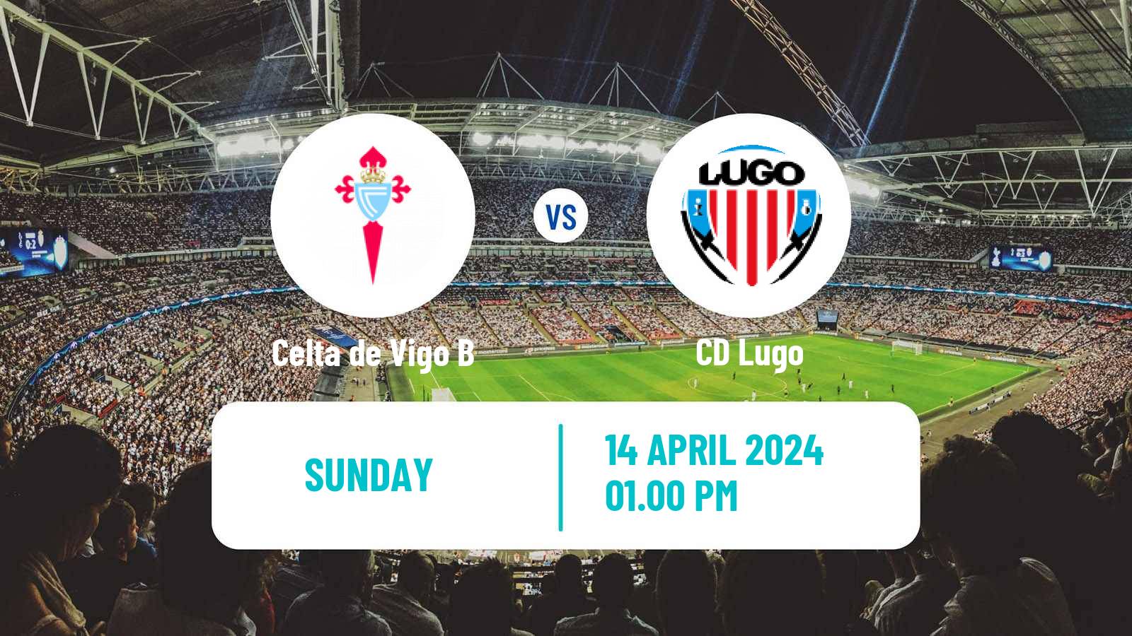 Soccer Spanish Primera RFEF Group 1 Celta de Vigo B - Lugo