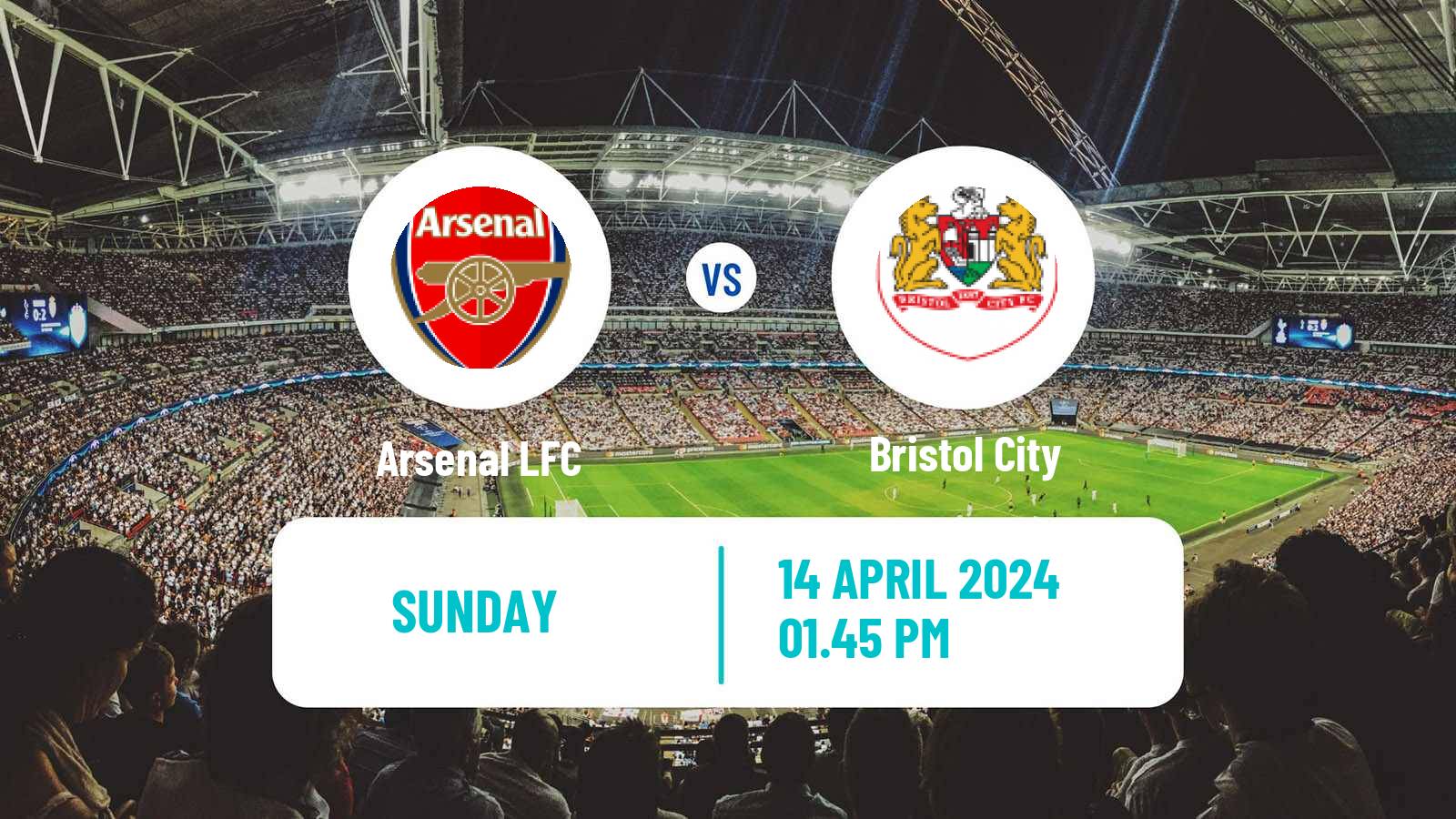 Soccer English WSL Arsenal LFC - Bristol City
