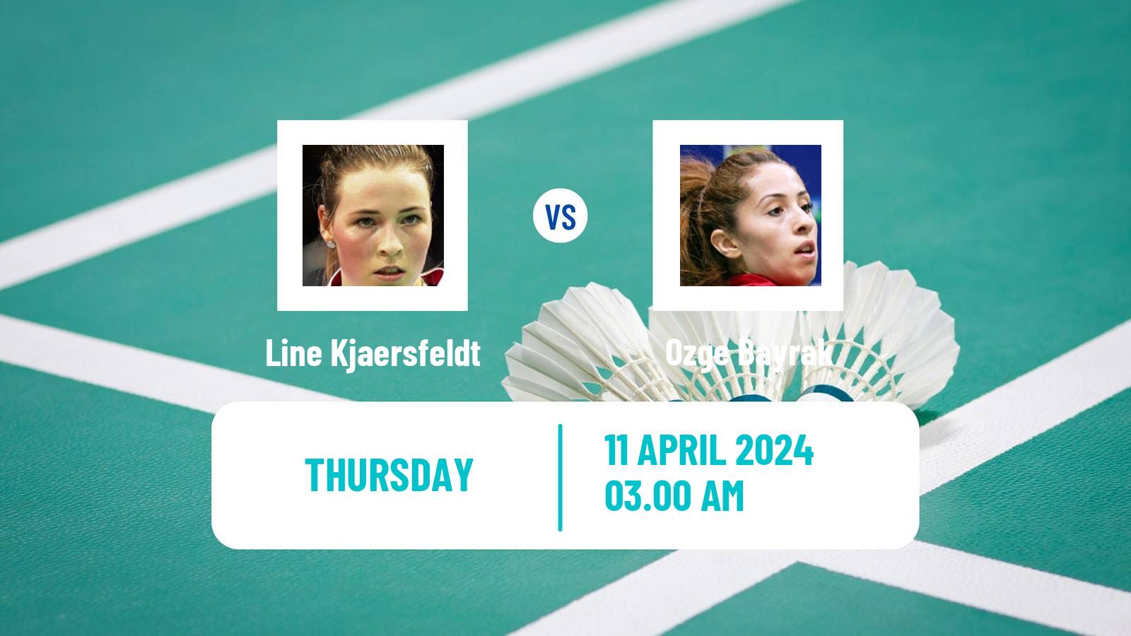 Badminton BWF European Championship Women Line Kjaersfeldt - Ozge Bayrak