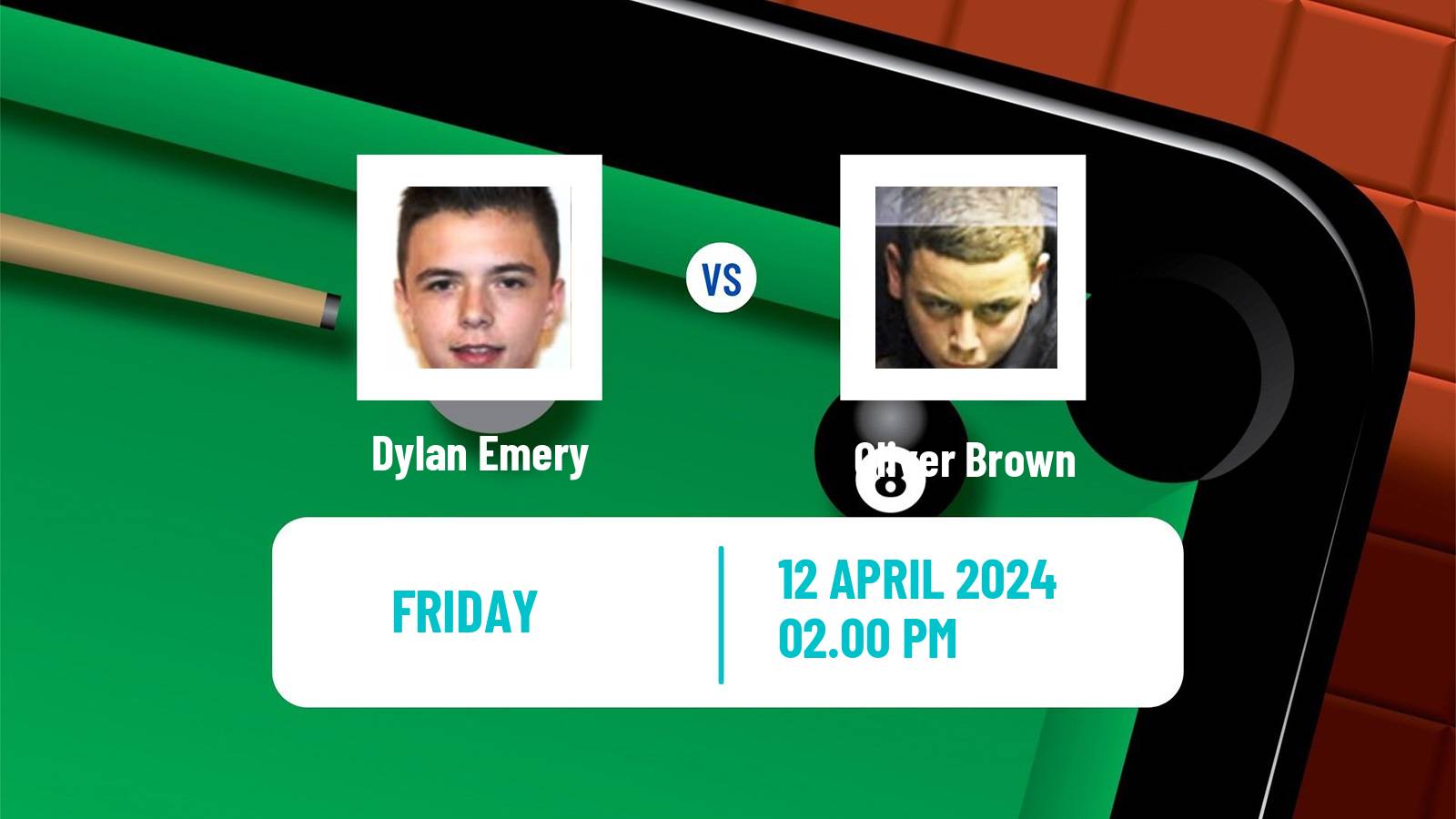 Snooker World Championship Dylan Emery - Oliver Brown
