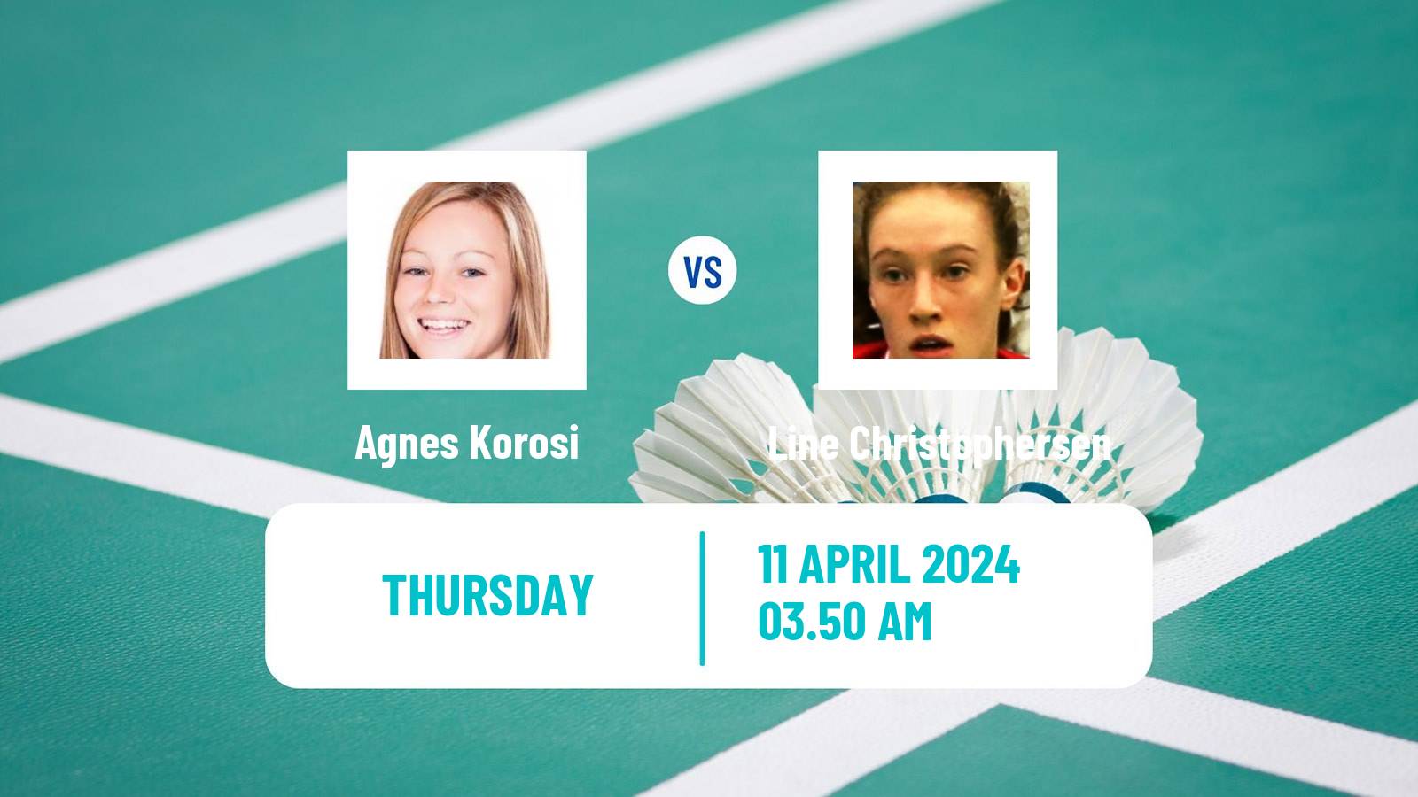 Badminton BWF European Championship Women Agnes Korosi - Line Christophersen