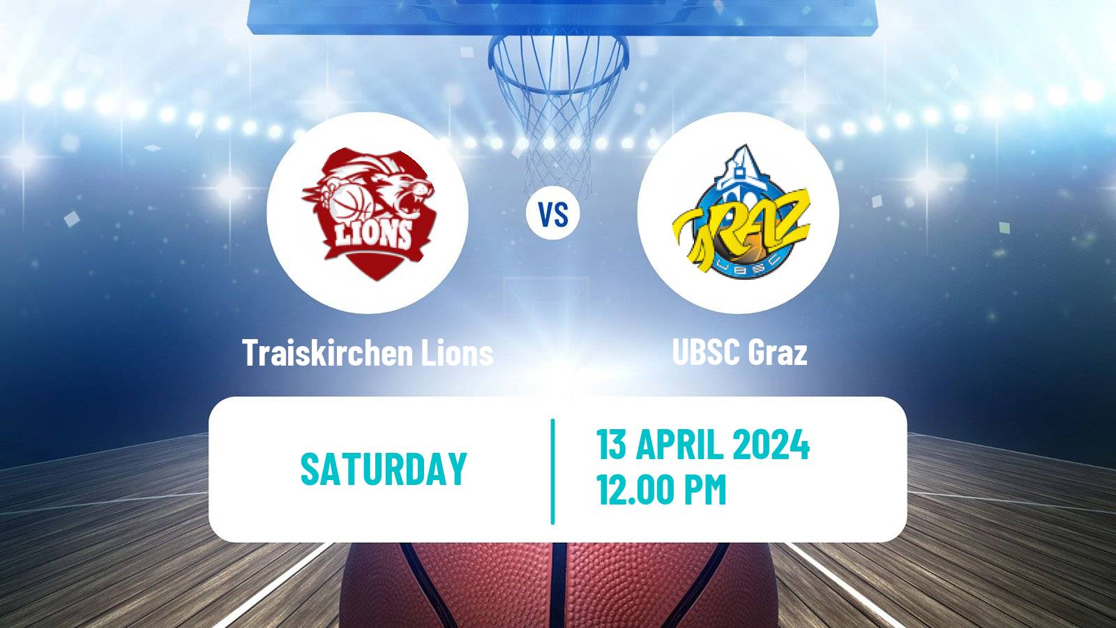 Basketball Austrian Superliga Basketball Traiskirchen Lions - UBSC Graz