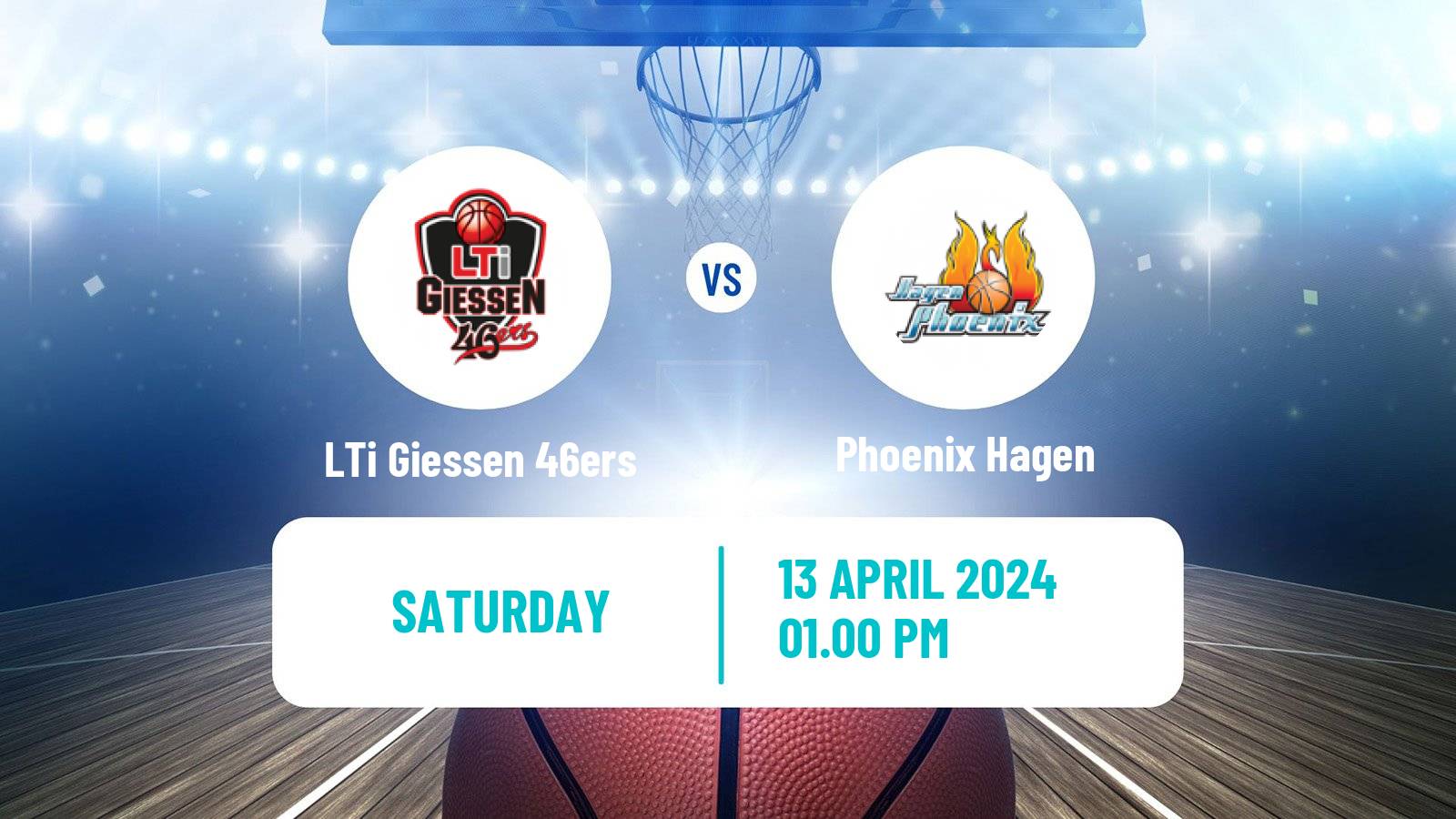 Basketball German Pro A Basketball LTi Giessen 46ers - Phoenix Hagen