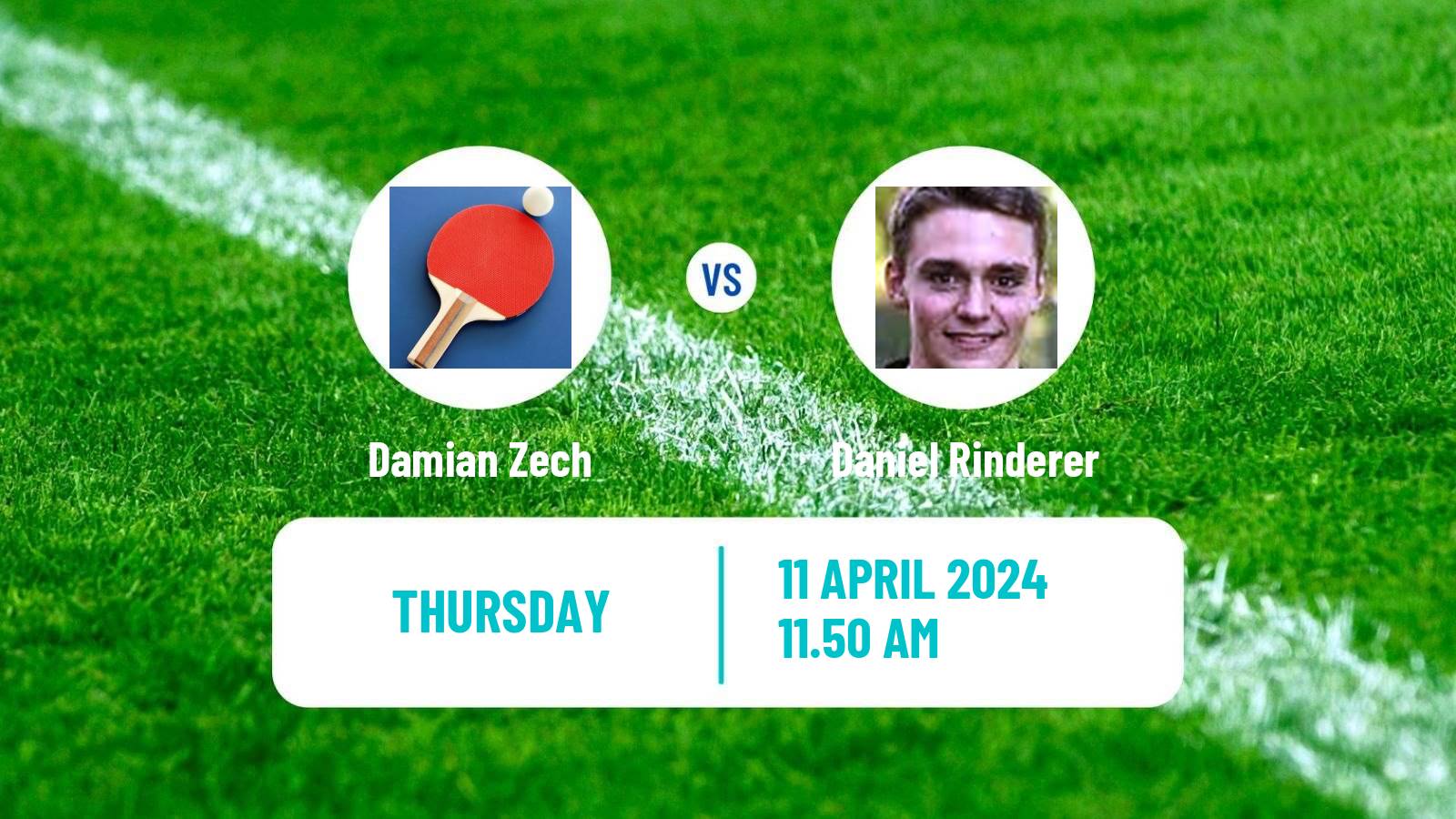 Table tennis Challenger Series Men Damian Zech - Daniel Rinderer