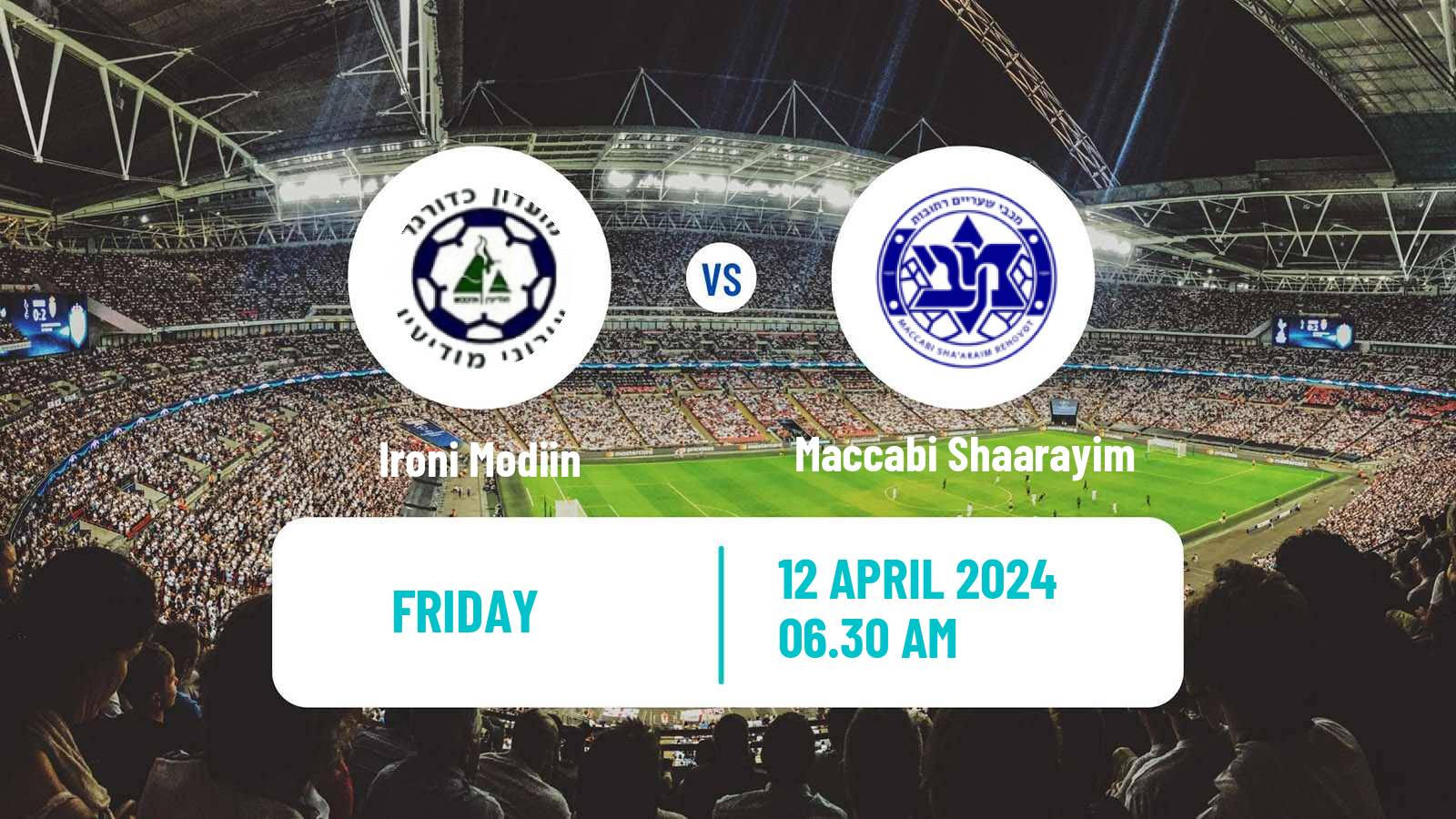 Soccer Israeli Liga Alef South Ironi Modiin - Maccabi Shaarayim