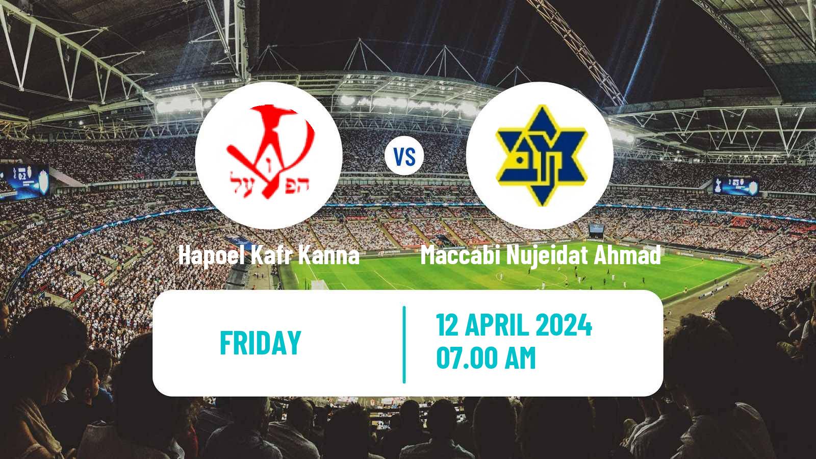 Soccer Israeli Liga Alef North Hapoel Kafr Kanna - Maccabi Nujeidat Ahmad