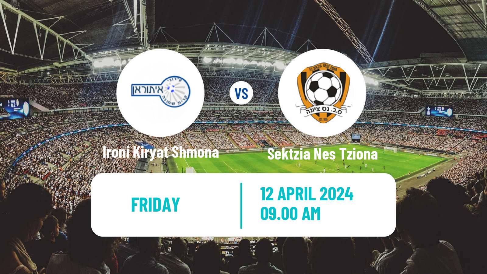 Soccer Israeli Liga Leumit Ironi Kiryat Shmona - Sektzia Nes Tziona
