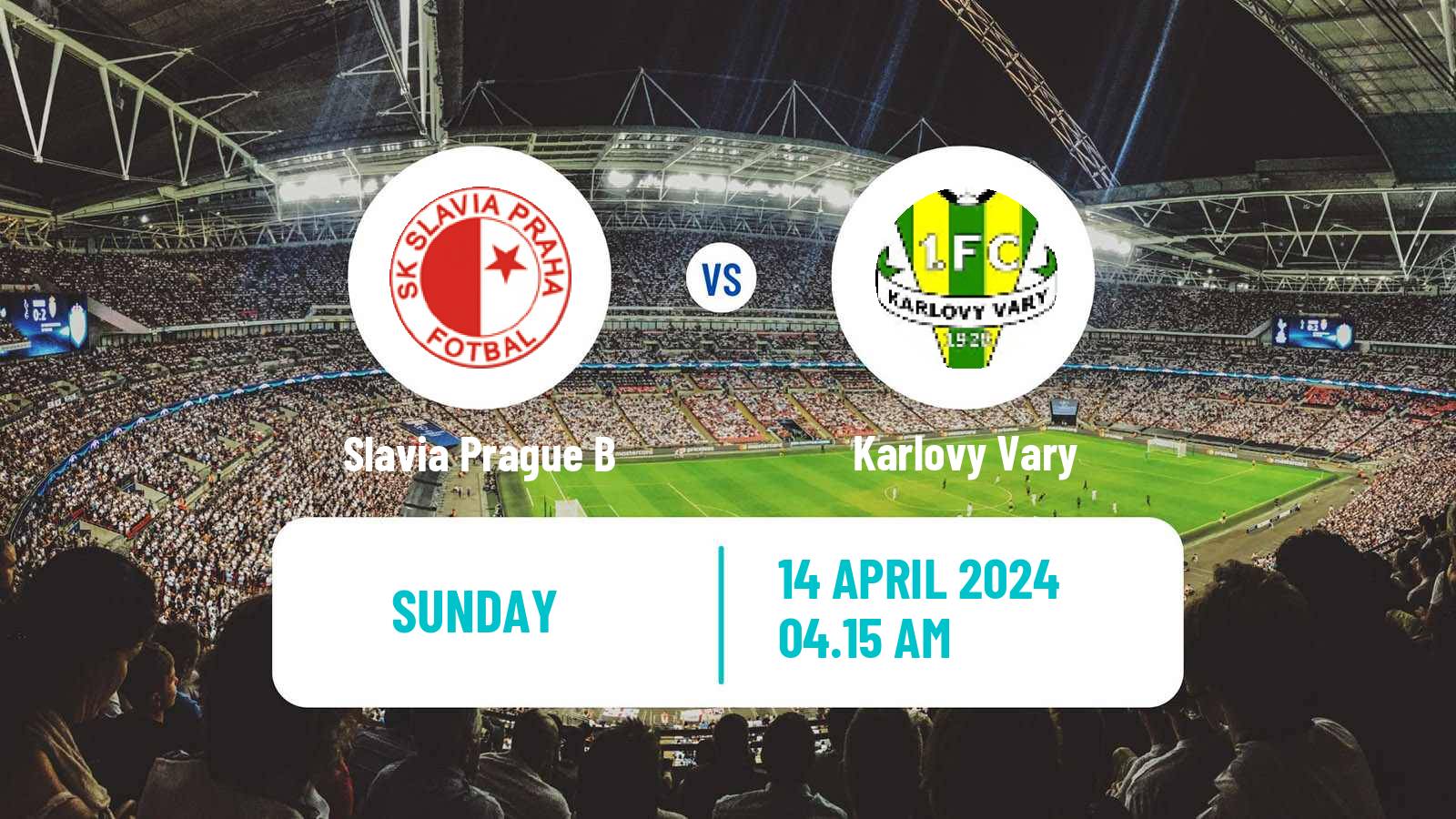 Soccer Czech CFL Group A Slavia Prague B - Karlovy Vary