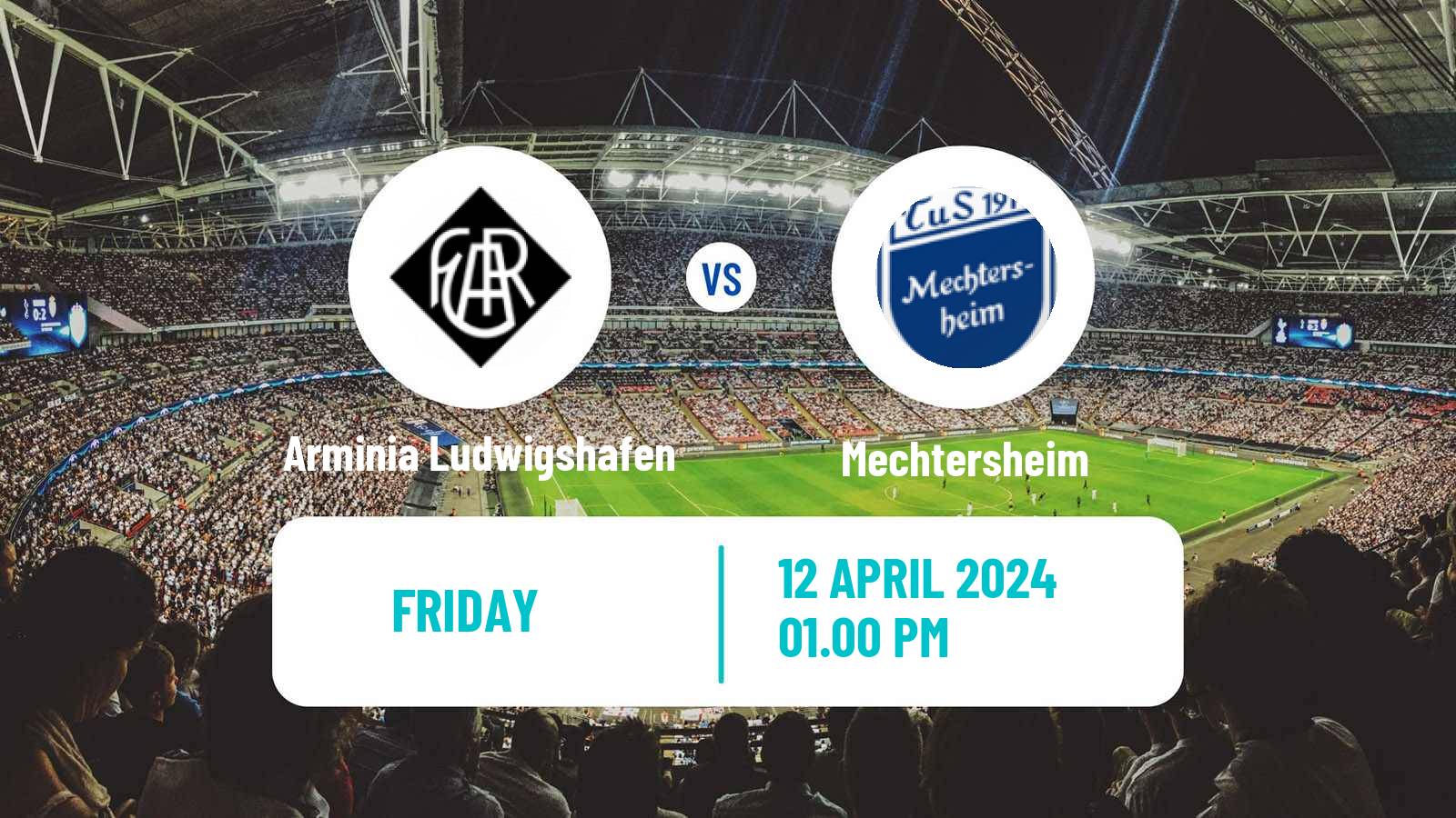 Soccer German Oberliga Rheinland-Pfalz/Saar Arminia Ludwigshafen - Mechtersheim