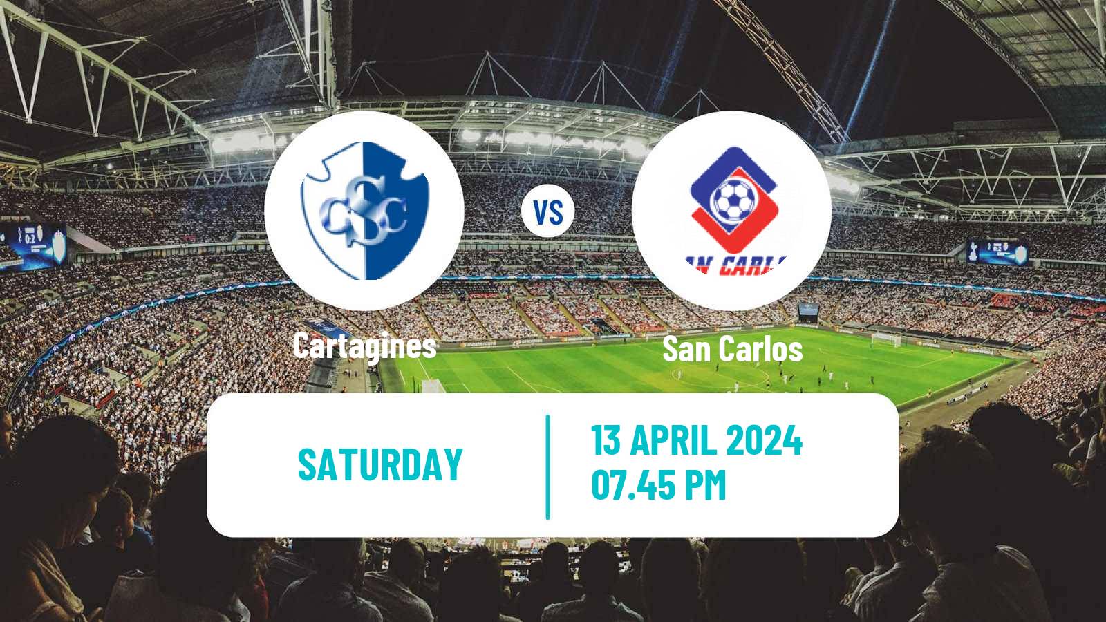 Soccer Costa Rican Primera Division Cartagines - San Carlos