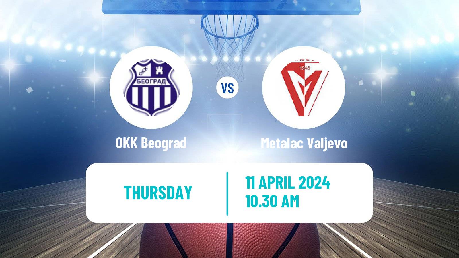 Basketball Serbian First League Basketball OKK Beograd - Metalac Valjevo