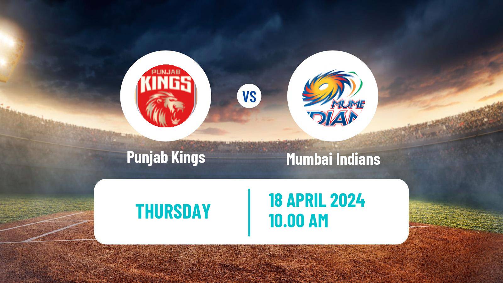 Cricket Indian Premier League Cricket Punjab Kings - Mumbai Indians