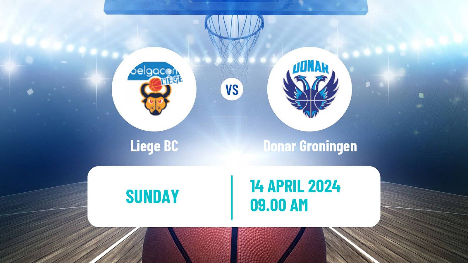 Basketball Dutch DBL Liege - Donar Groningen