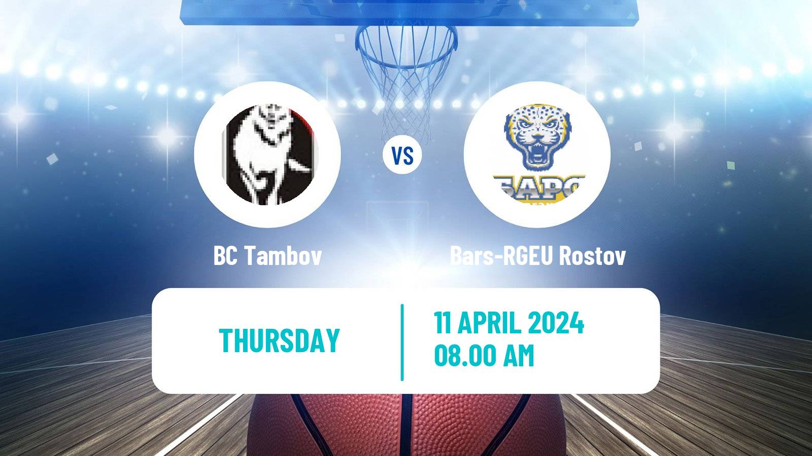 Basketball Russian Super League Basketball Tambov - Bars-RGEU Rostov