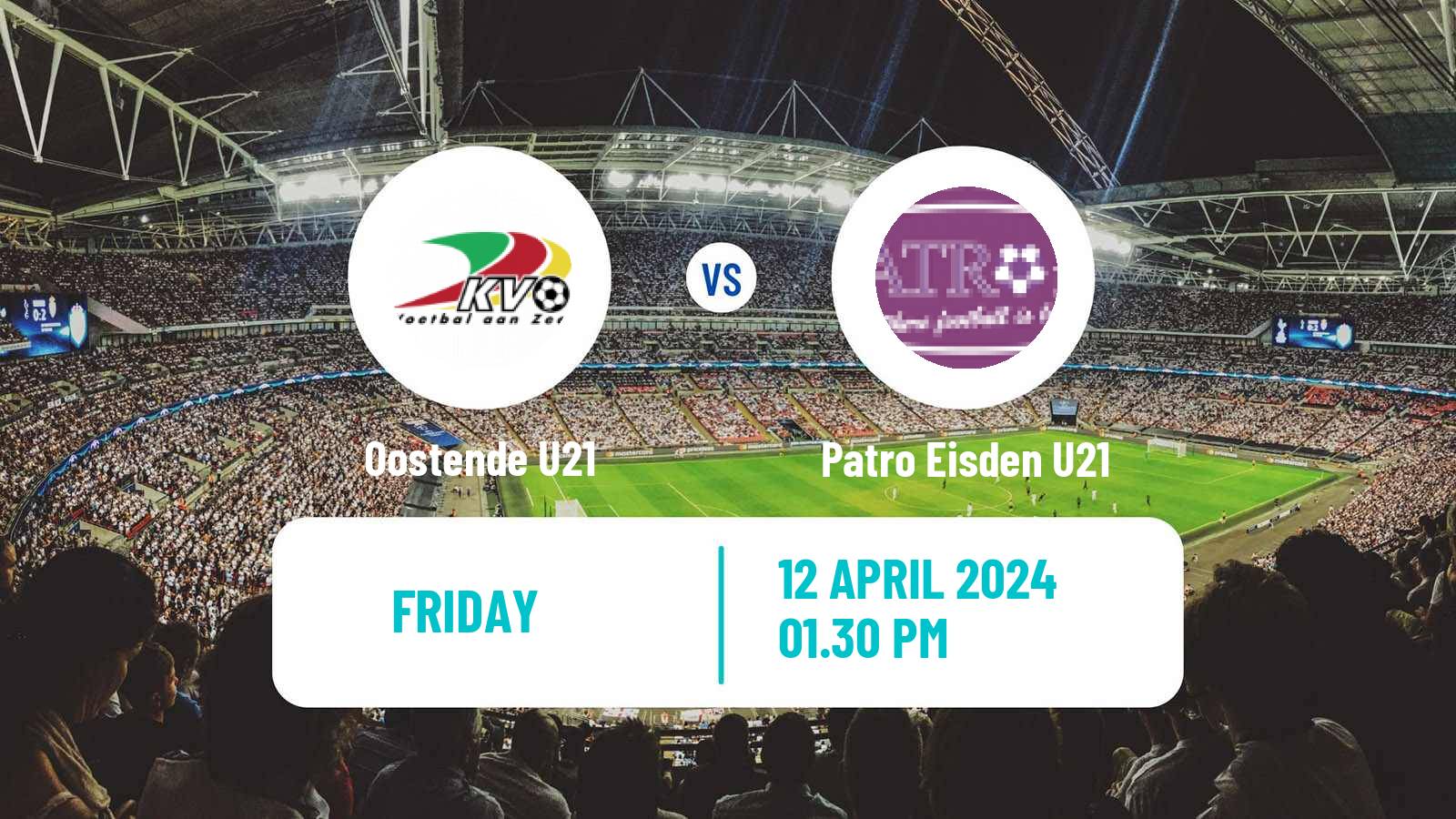 Soccer Belgian Pro League U21 Oostende U21 - Patro Eisden U21