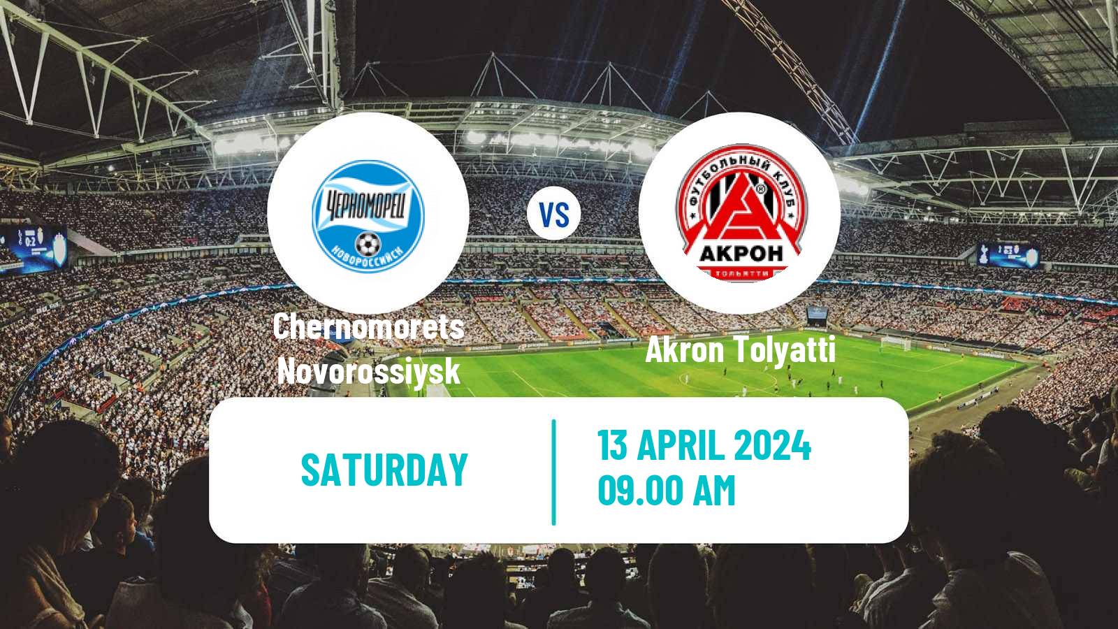 Soccer Russian FNL Chernomorets Novorossiysk - Akron Tolyatti