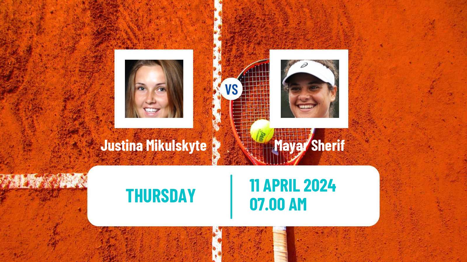 Tennis WTA Billie Jean King Cup Group II Justina Mikulskyte - Mayar Sherif