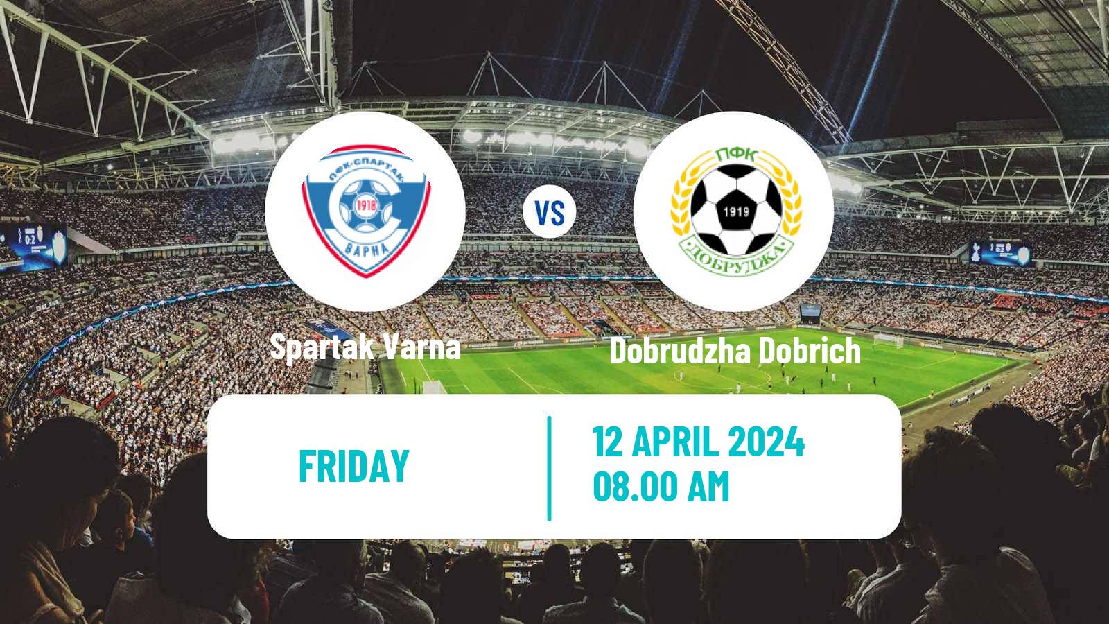 Soccer Bulgarian Vtora Liga Spartak Varna - Dobrudzha Dobrich