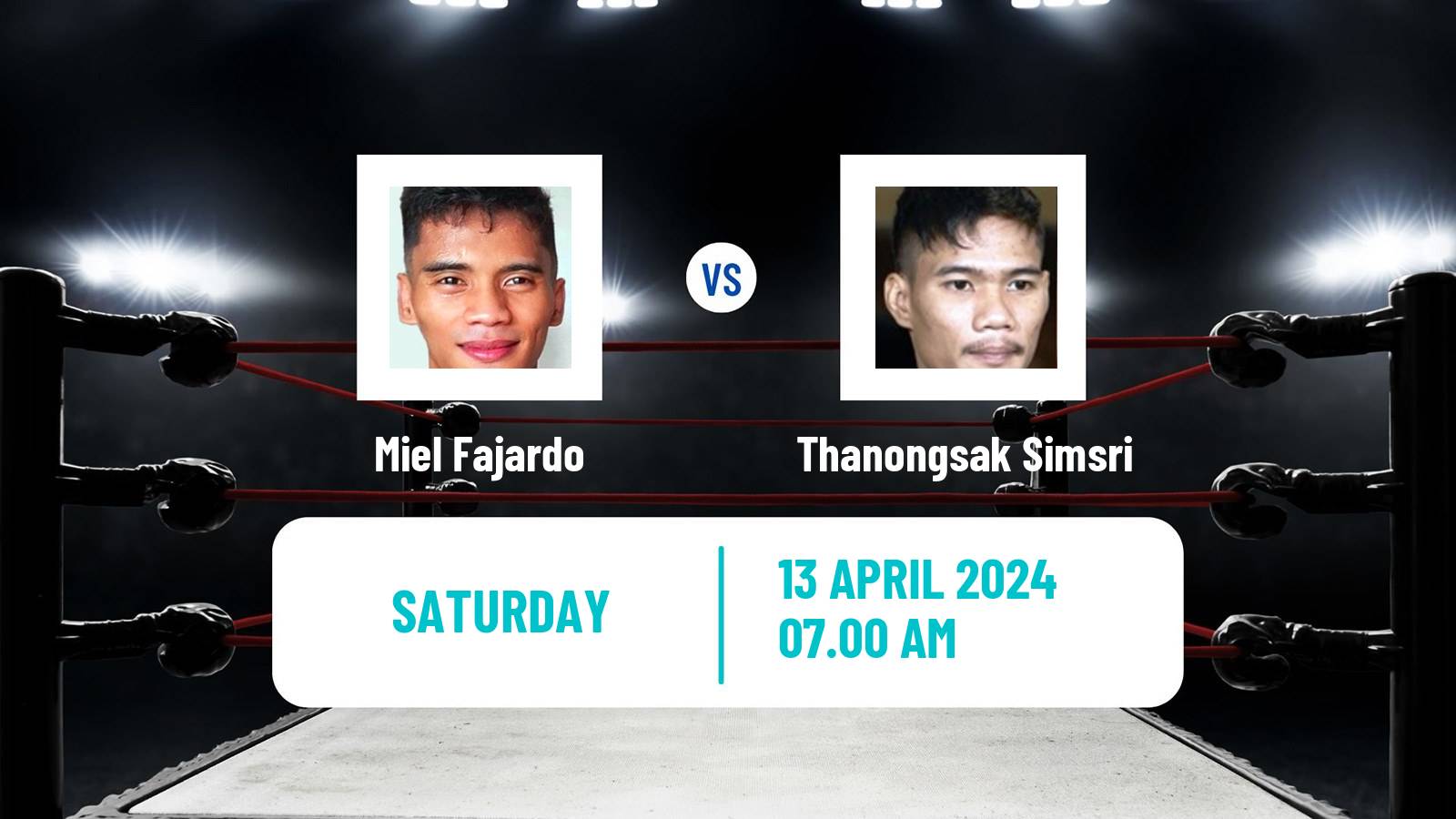 Boxing Light Flyweight Opbf Title Men Miel Fajardo - Thanongsak Simsri
