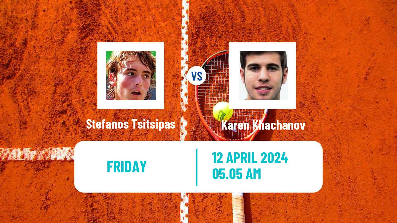 Tennis ATP Monte Carlo Stefanos Tsitsipas - Karen Khachanov