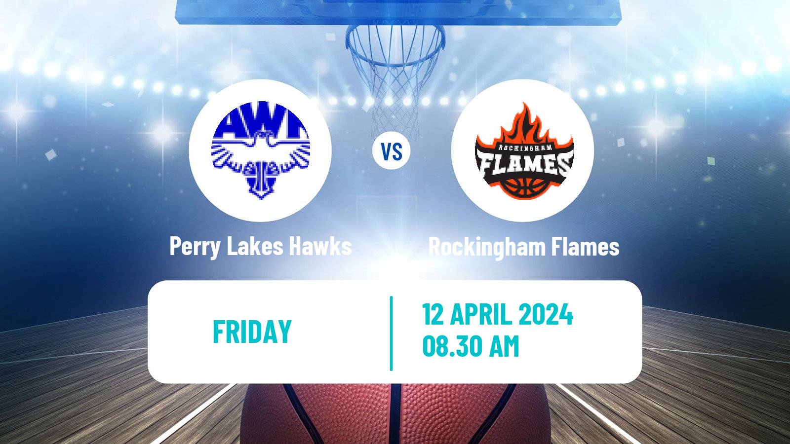 Basketball Australian NBL1 West Perry Lakes Hawks - Rockingham Flames