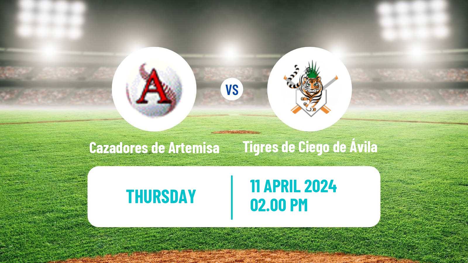 Baseball Cuba Serie Nacional Baseball Cazadores de Artemisa - Tigres de Ciego de Ávila